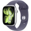 Apple Watch Series 11 GPS, 42mm Silver Aluminum Case with Purple Fog Sport Band - S/M